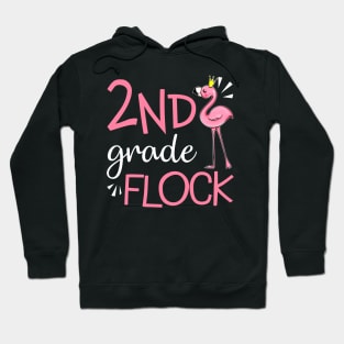 Flamingo Back To School 2nd Second Grade Flock Hoodie